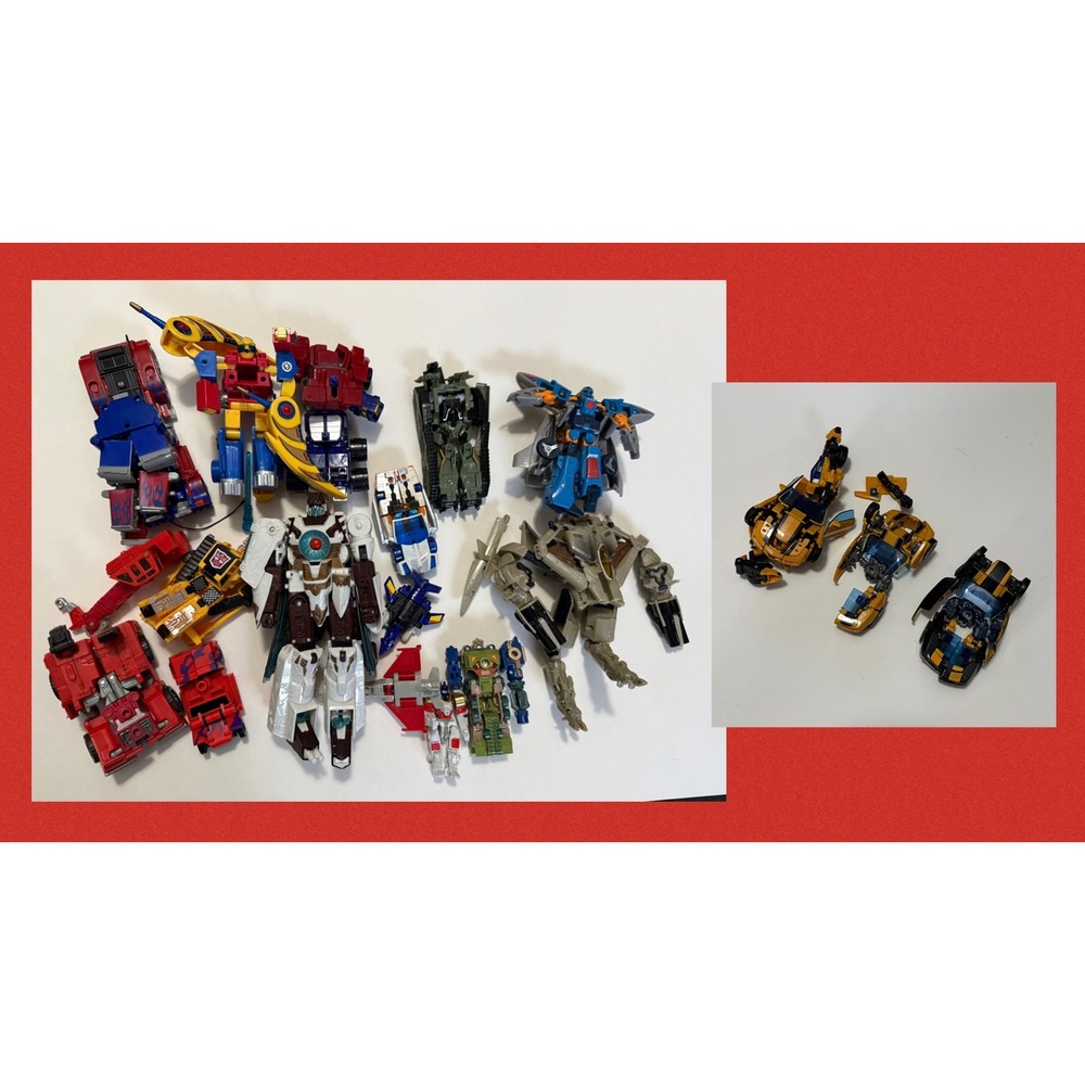 Transformers Action Figure Lot Optimus Prime Bumblebee Starscream Parts Repair